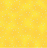 Bright yellow fabric with white multi size polka dots