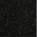 Black fabric with dark grey fleur des lis looking print