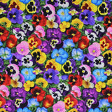 Lovely Pansies - 45" - 100% Cotton