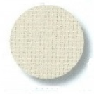 Circular swatch of white aida cloth