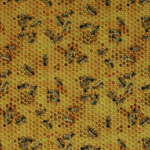 Bees & Flowers - 45" - 100% Cotton