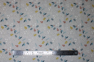 Group swatch assorted Little Ducklings (floral) themed fabrics in various styles/colours