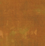 Grunge distressed-look fabric swatch in burnt mustard shade