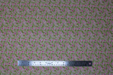 Flat swatch Beige fabric (beige fabric with tossed small purple tulips with greenery allover and small purple dots)