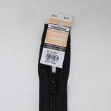 black one way separating zipper with product tag 30cm