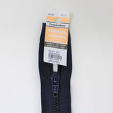 navy one way separating zipper with product tag 40cm