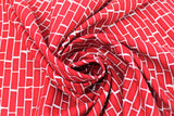 Swirled swatch Brick fabric (red brick print fabric)