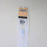 Medium/Light Weight Sportswear Zipper - 70cm White - One Way Separating - Costumakers
