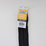 black one way separating zipper with product tag 35cm