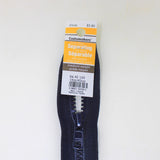 navy one way separating zipper with product tag 40cm