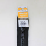 black one way separating zipper with product tag 40cm