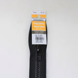 black one way separating zipper with product tag 70cm