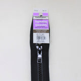 black two way separating zipper with product tag 55cm