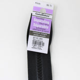 60cm medium weight two way separating activewear zipper in black with label