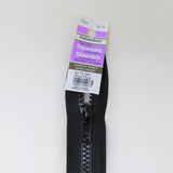 black two way separating zipper with product tag 75cm