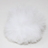 Faux Rabbit (Short Hair) Pom Pom in white (front)
