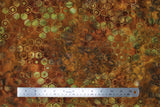 Flat swatch Burnt Honeycomb fabric (burnt orange fabric with honeycomb pattern allover in rusted effect)