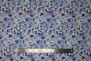 Group swatch assorted Greece themed fabrics in various styles/colours