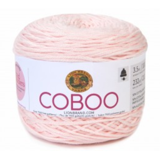 Cake of Lion Brand Coboo in colourway Pale Pink