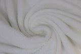 Swirled swatch terry cloth solid in shade white