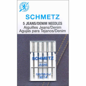 Pack of 5 jeans sewing machine needles (16/110)