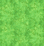Square swatch marbled look faint leafy print fabric in lime twist (lime green)