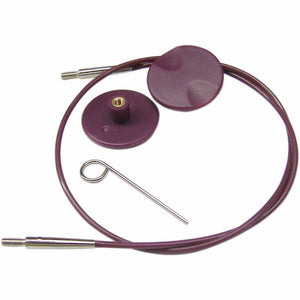 Circular needle cable and pin (purple) for circular tips