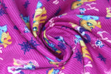 Swirled swatch My Little Pony licensed print fabric (pink/purple)