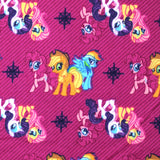 Square swatch My Little Pony licensed print fabric (pink/purple)