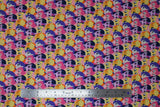 Flat swatch pony stack fabric (diagonal stripe lines of ponies allover assorted by colour)
