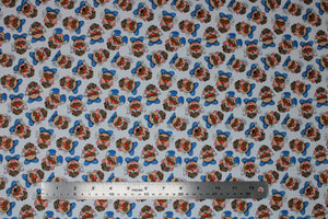 Group swatch assorted mr. potato head licensed fabrics in various styles/colours