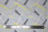 Flat swatch The Office licensed print fabric (Lined Paper)