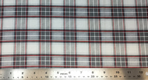 Group swatch plaid printed fabric in various colours