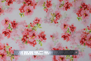 Group swatch assorted floral Chiffon fabrics in various styles/colours
