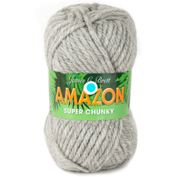 Ball of Amazon Super Chunky yarn in light grey shade