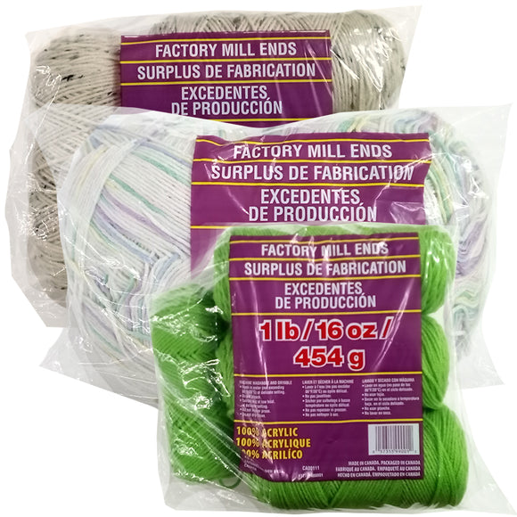 Factory Mill Ends - 1lb Bag - 100% Acrylic