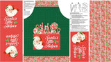 Project panel "Apron" from the Peppermint Candy collection. Features Santa's face and text "Santa's Little Helper".