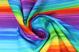 Swirled swatch stripe fabric (rainbow fabric with brush stroke look stipe lines)