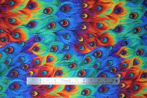 Square swatch peacock glow collection fabrics in various styles/colours