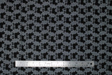 Flat swatch swatch Poodles on Textures fabric (grey textured look fabric with black poodle silhouettes allover)