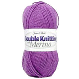 Ball of DK with Merino yarn in purple shade