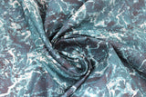 Swirled swatch nature themed fabric dark blue/green water with flowing texture (moving water)