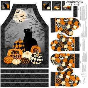 Group swatch black cat themed fabrics in various styles/colours