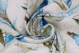 Swirled swatch large boats fabric (neutral coloured fabric with large nautical images sail boats, bottles, anchors, etc.)