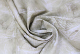 Swirled swatch sailboat drawing beige fabric (beige/tan fabric with white sailboat outlines and waves allover)
