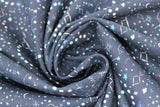 Swirled swatch night sky fabric (dark blue fabric with blue and white tossed stars and constellations allover)