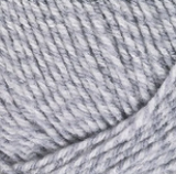 Swatch of of Red Heart Comfort (Shimmer) in Grey/Aran Marl (white/light grey marled yarn)