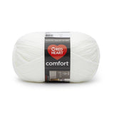 Ball of Red Heart Comfort (Shimmer) in white opal (white with shimmer/metallic effect)