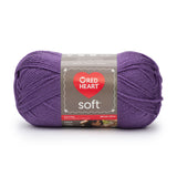 Ball of Red Heart soft yarn in lavender