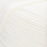 Red Heart soft yarn swatch in shade white
